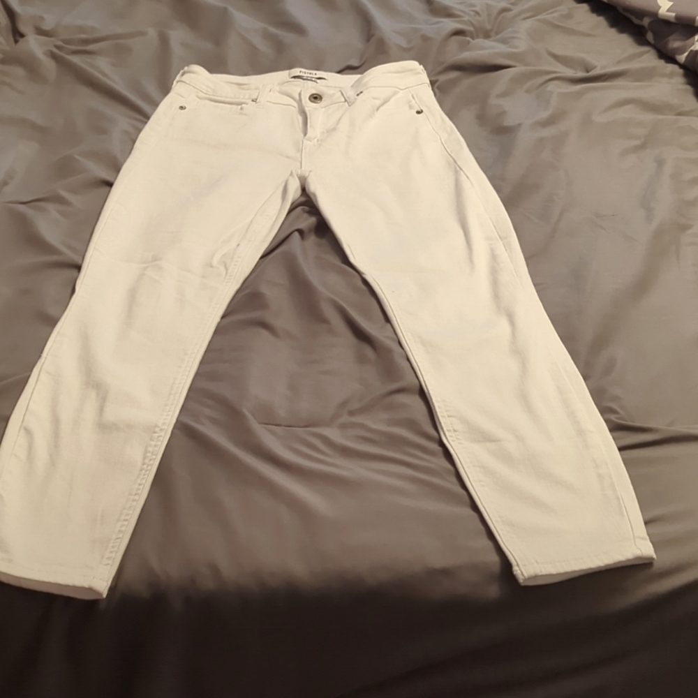 Pistola White Cropped Jeans